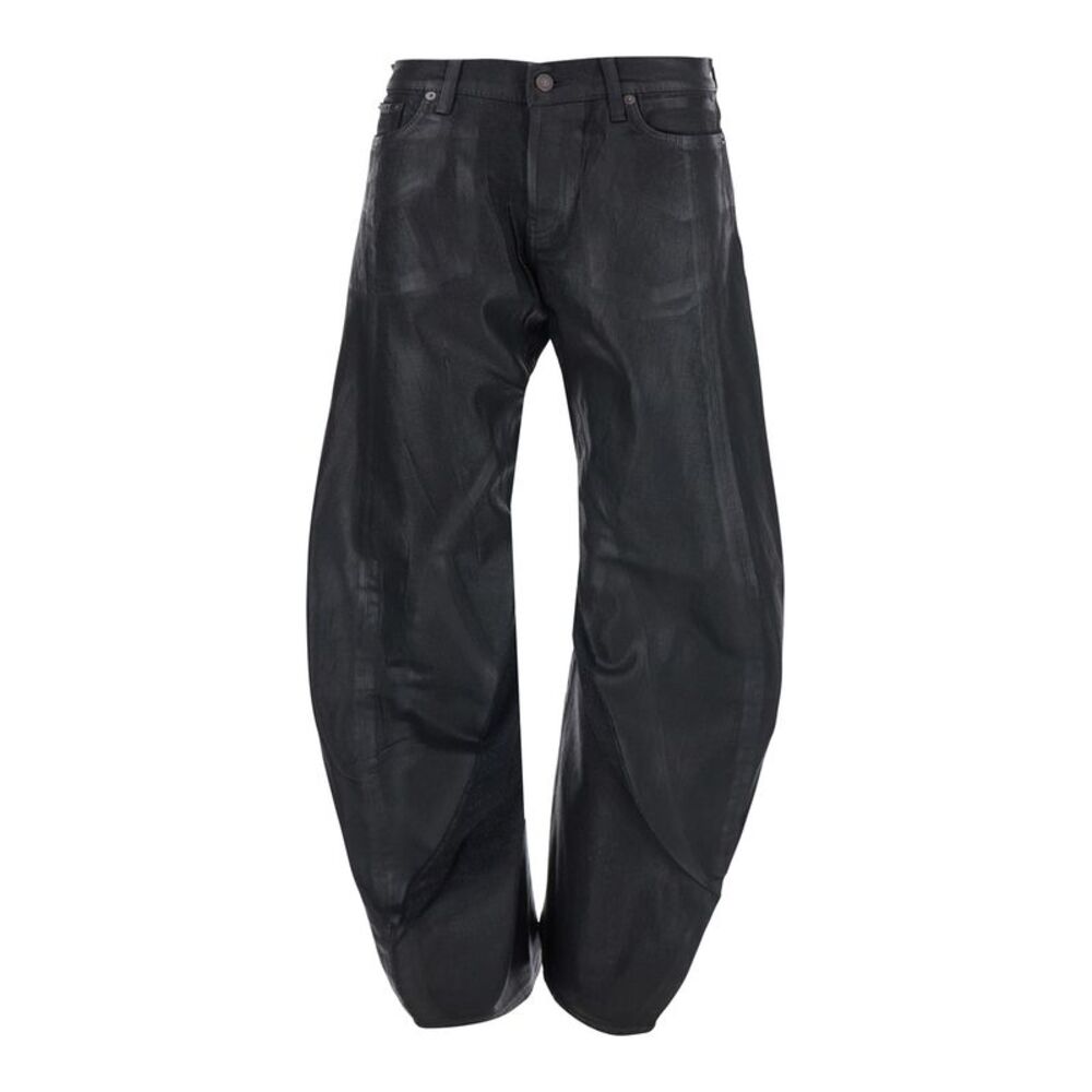Acne Studios Women Black Jeans With Five-Pocket Design In Denim Cotton